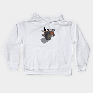 Jeep Design - Brown Kids Hoodie